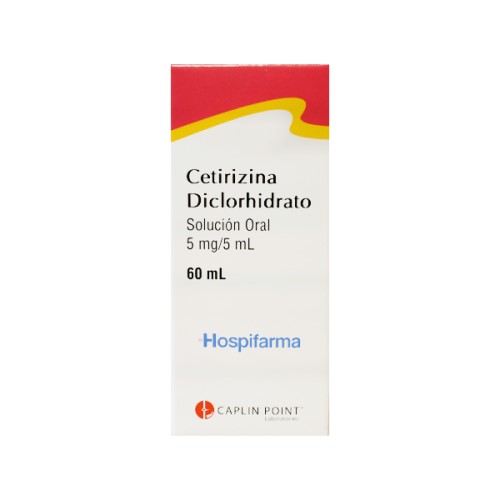 Cetirizina 5 mg/5ml 60 ml Hospifarma   VENCE 07/2026   STOCK 2